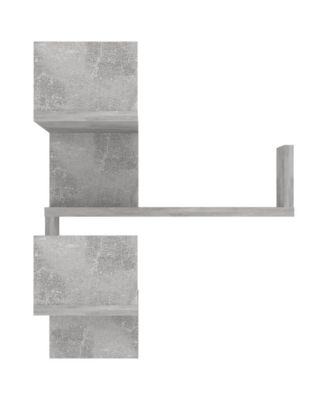 Wall Corner Shelf Concrete Grey Engineered Wood 15.7x15.7x19.7 in