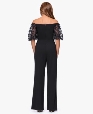 Women's Off-The-Shoulder Ruched Side Floral Jumpsuit