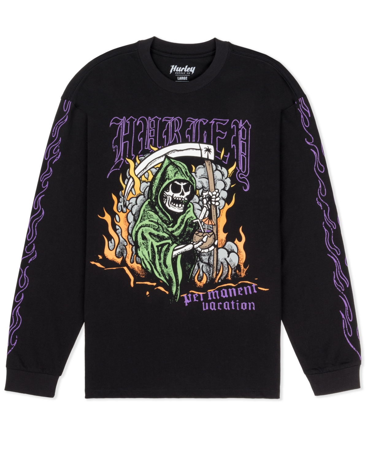 Hurley Men's Reaping Long-Sleeve T-Shirt