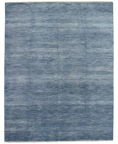 Macy's Fine Rug Gallery, One of a Kind, Maharani B600736 Light Blue 8' x 10'1'' Hand-Knotted Rug