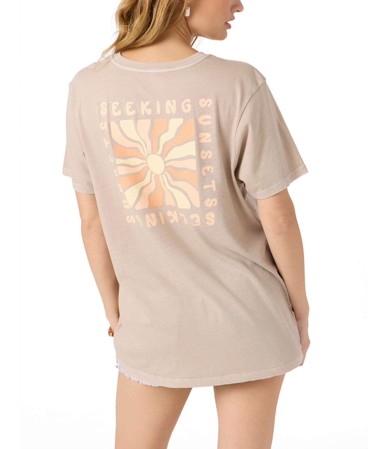 O'Neill Women's Seeking Sunsets Short-Sleeve Oversized T-Shirt