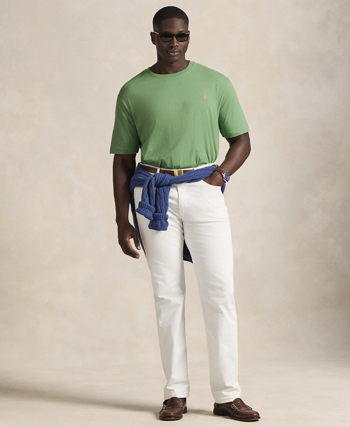 Polo Ralph Lauren Men's Big & Tall Jersey Crewneck T-shirt In Green