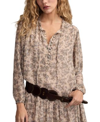 Women's Dropped Waist Floral Mini Dress