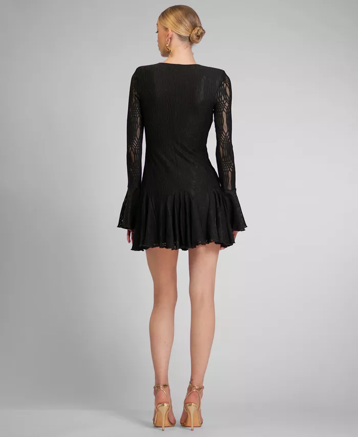 Women's Alanna Textured Knit Crewneck Mini Dress - thumbnail 6