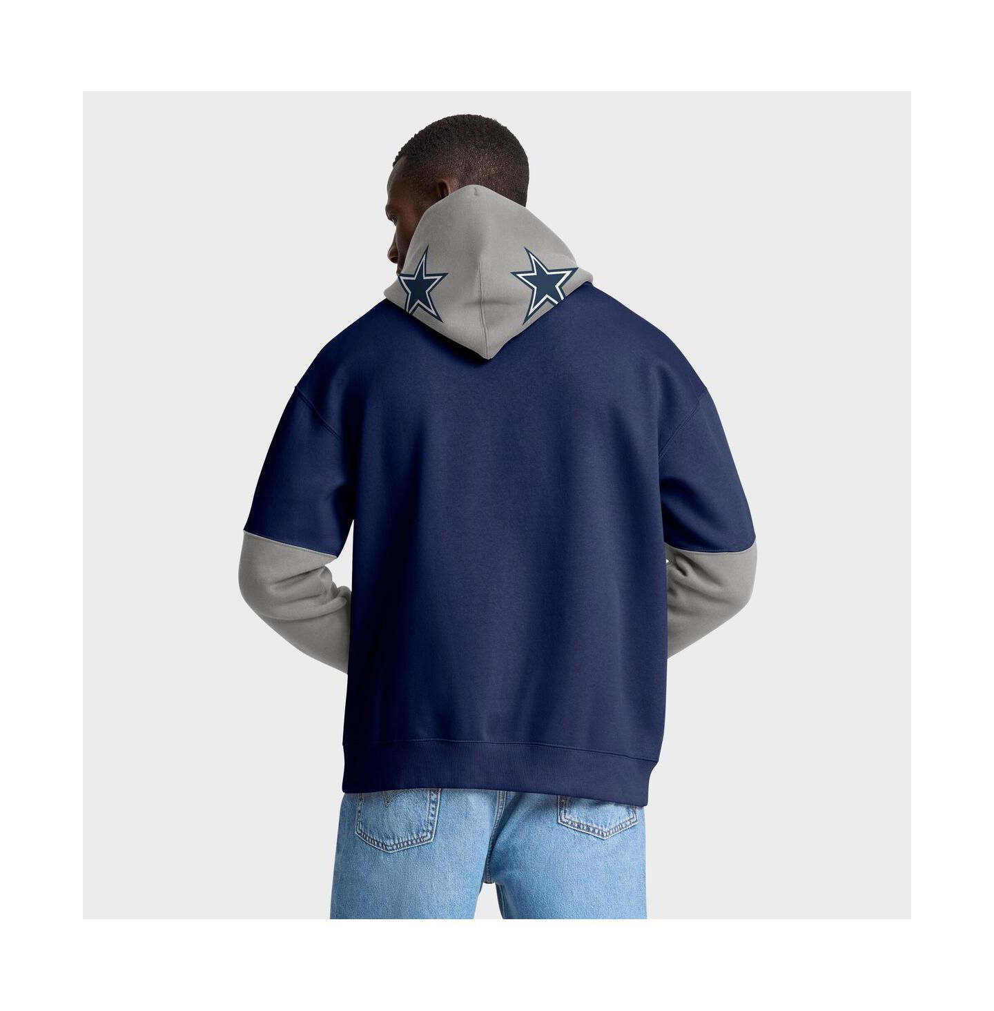 Мужское худи Fanatics Navy Dallas Cowboys Helmet Pullover — фото 3