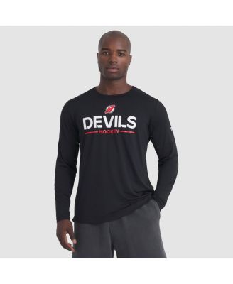 Men's Black New Jersey Devils Authentic Pro Rink Tech Long Sleeve T-Shirt