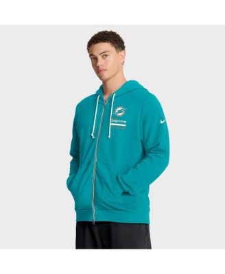 Men's Aqua Miami Dolphins Sideline Standard Issue Utility Player Dri-FIT Full-Zip Hoodie