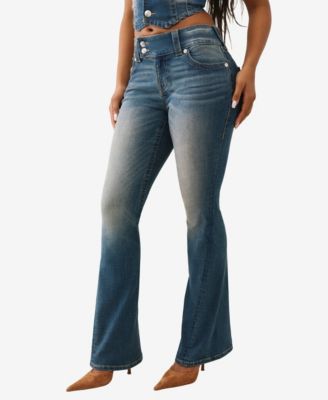 Women's Joey Low Rise Flare Flap Jeans