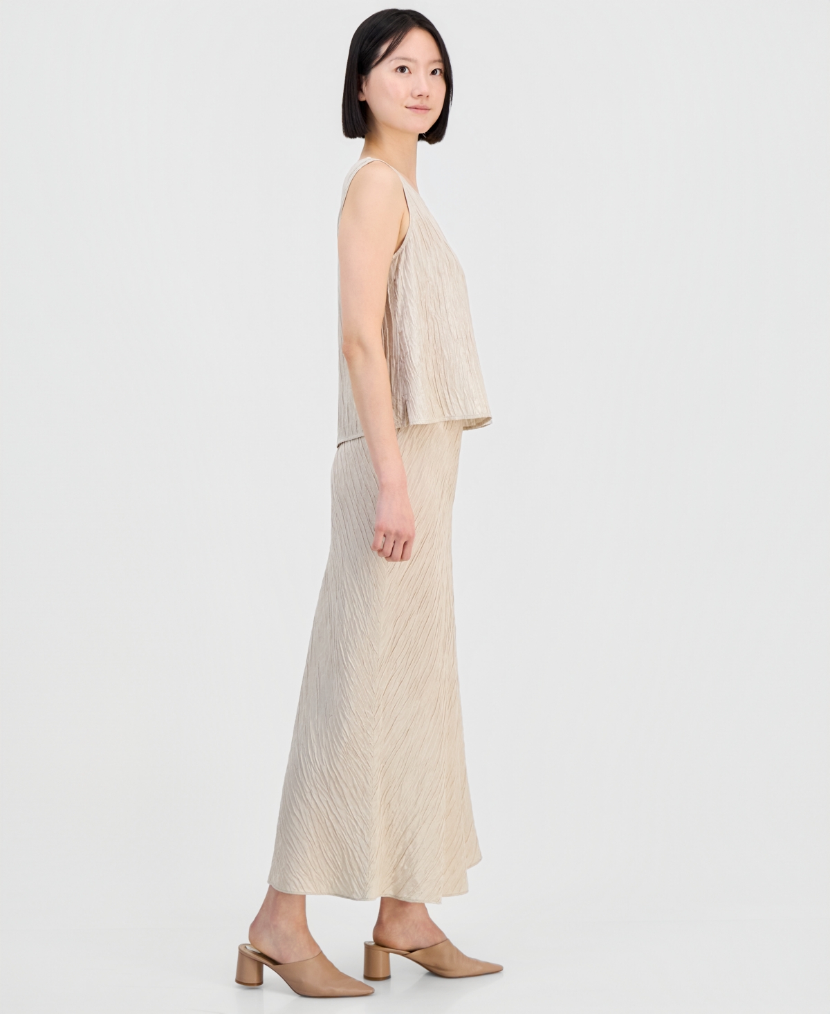 Eileen Fisher Women's Silk Textured Pull-On Skirt
