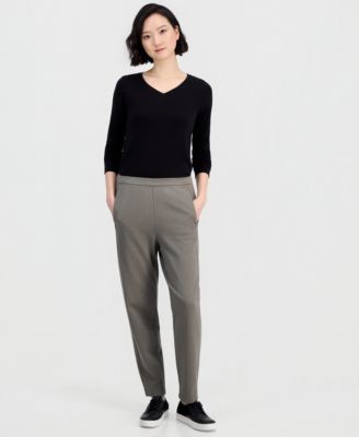 Women's Garment-Dyed Slouchy Terry Ankle Pants, Regular And Plus Size