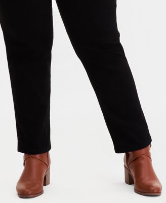 Plus Size Pull-On Shaping High-Rise Straight-Leg Jeans, Macy's Exclusive