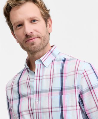 Men's Ian Plaid Poplin Short-Sleeve Shirt