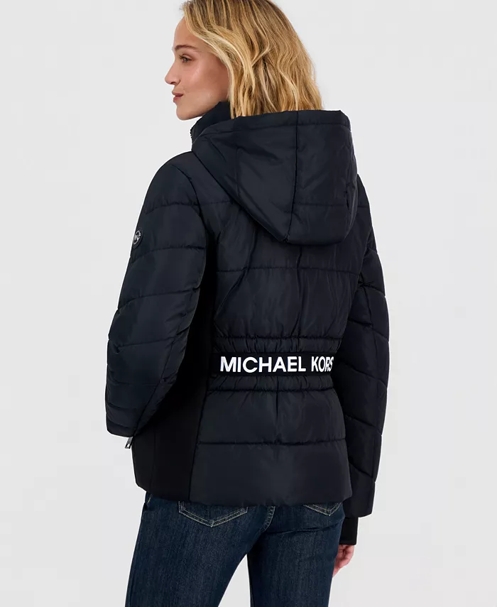 Women's Hooded Puffer Coat - thumbnail 10