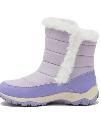 Kids Expedition Faux Fur Waterproof Puffer Snow Boots