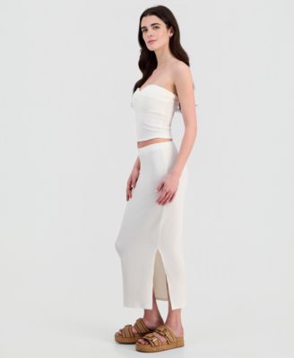 Juniors' Rib-Knit Midi Skirt