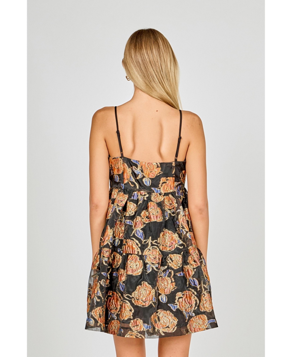 Endless Rose Women's Metallic Jacquard Mini Dress