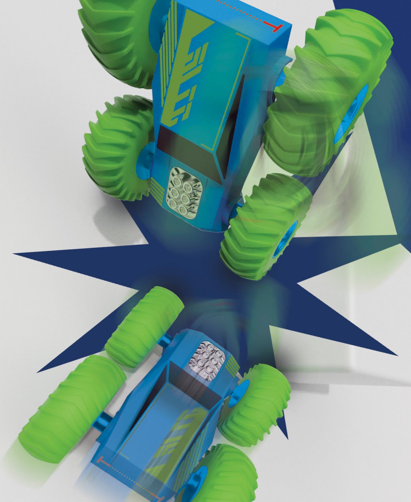 Детская игрушка Sharper Image Bounce Blitz Remote Control Stunt Car, цвет: Разноцветный — фото 3