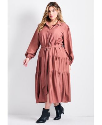 Women's Plus Size Marianne Tiered Shirtdress