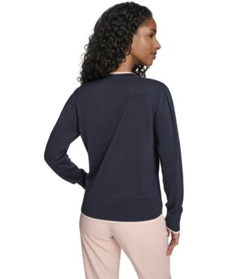 Women's V-Neck Long-Sleeve Cardigan Set