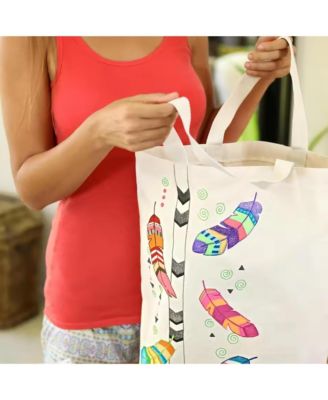 24 Colors Fabric Paint Art Permanent, for Baby Clothes, Onesies Bibs, White Pillow, Canvas and Tote Bags - Non Toxic, Permanent Fabric Paint