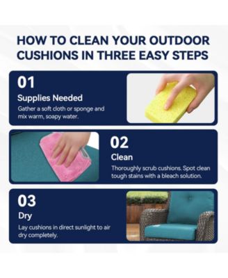 22 in. x 25 in. 4-Piece CushionGuard Deep Seating Outdoor Lounge Chair Replacement Cushions