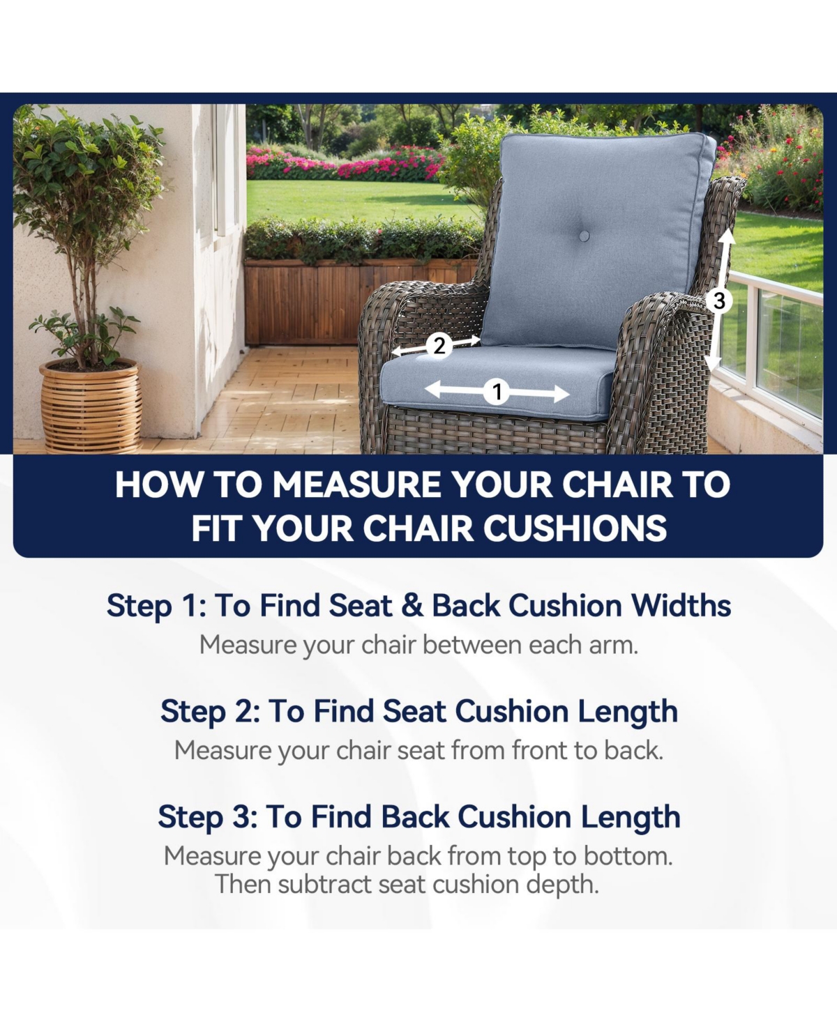 Gymojoy 22 in. x 25 4-Piece CushionGuard Deep Seating Outdoor Lounge Chair Replacement Cushions