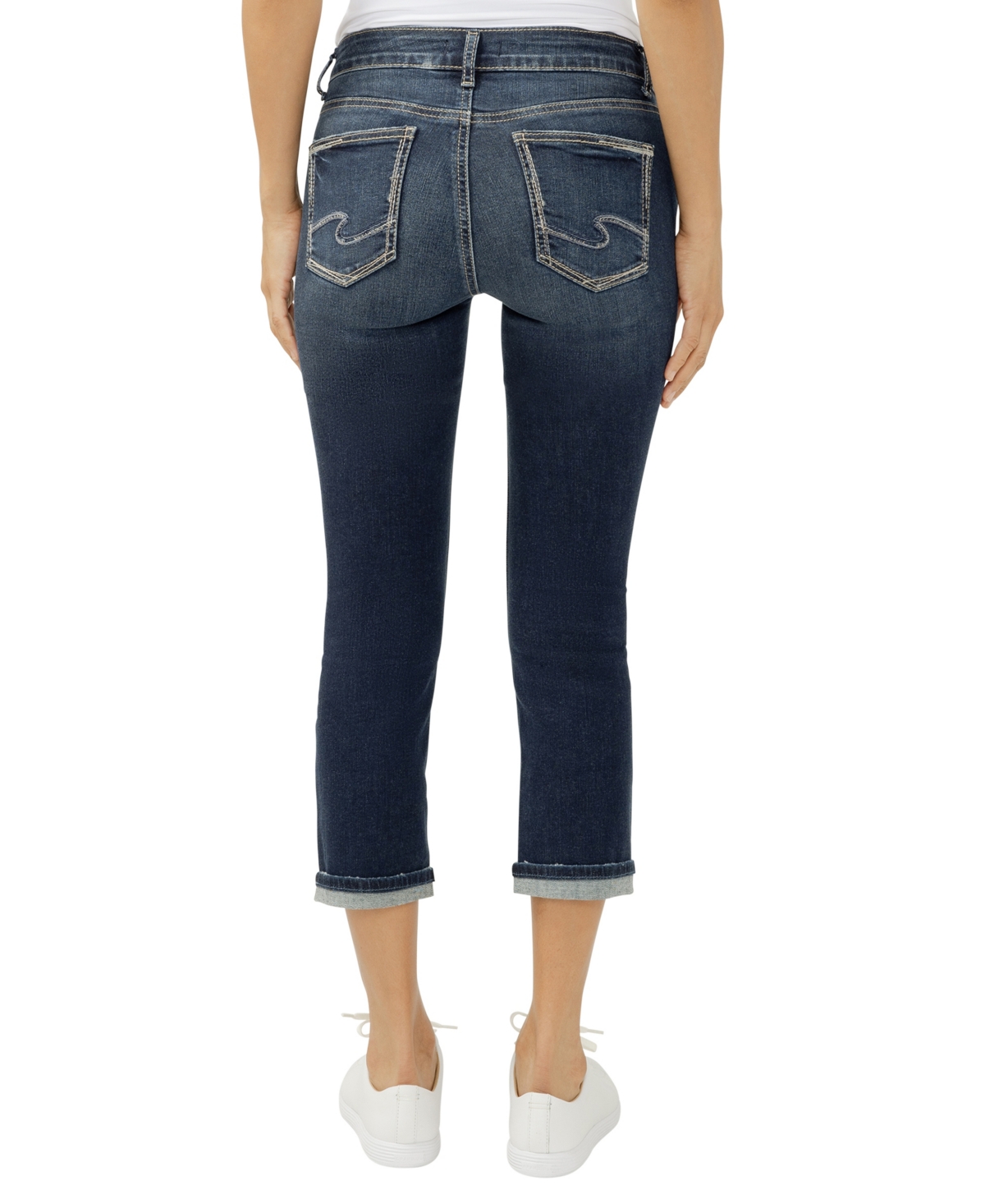 Silver Jeans Co. Women's Suki Mid Rise Curvy Fit Capri