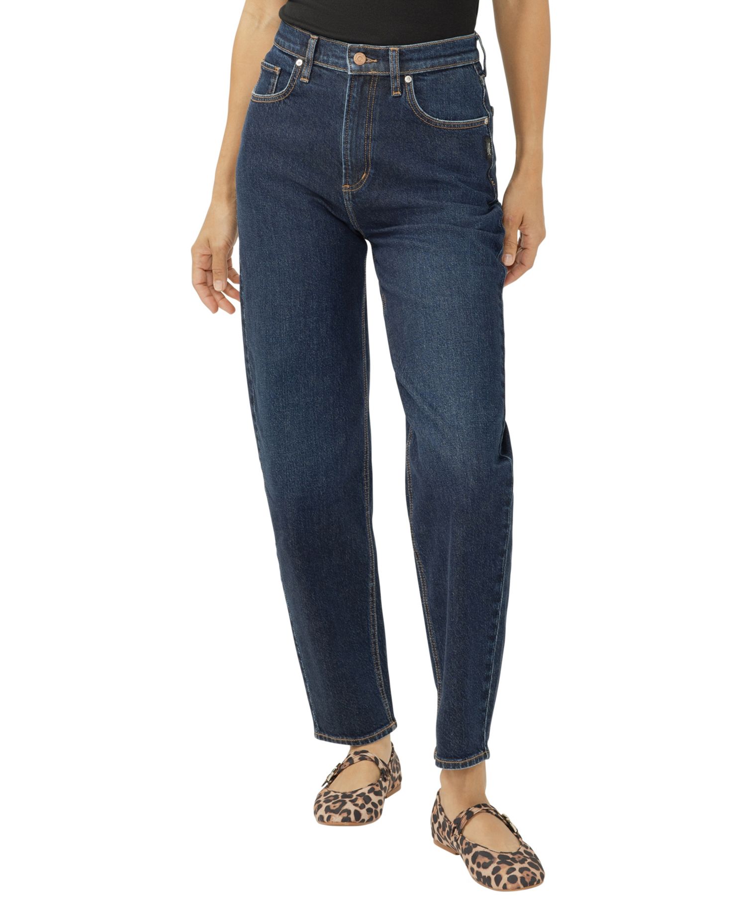 Women's High Rise Slim Barrel Leg Jeans