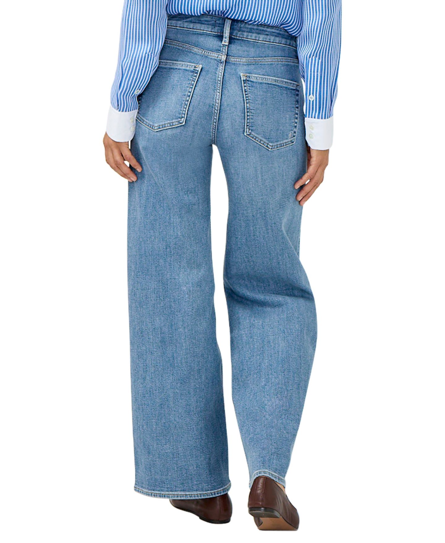Женские джинсы Silver Jeans Co. Suki Mid Rise Curvy Fit Wide-Leg, цвет: Abbey — фото 4