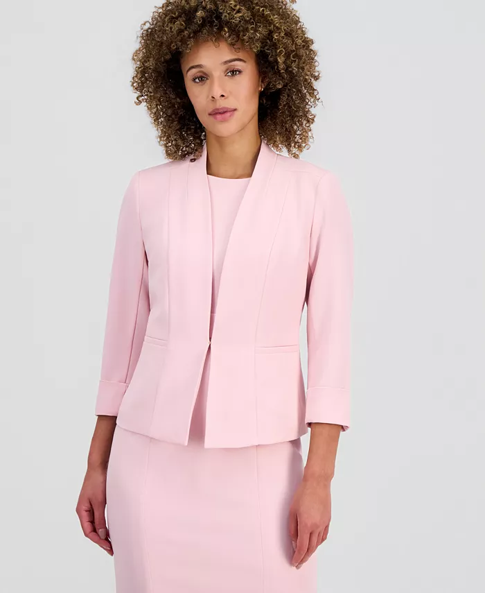 3/4-Sleeve Kiss-Front Blazer, Regular & Petite