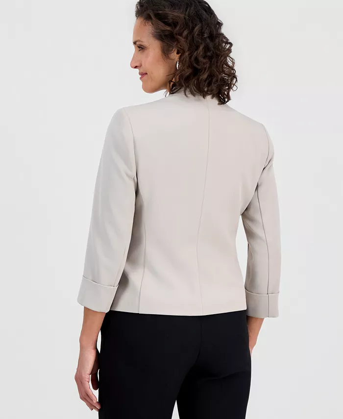 3/4-Sleeve Kiss-Front Blazer, Regular & Petite - thumbnail 6