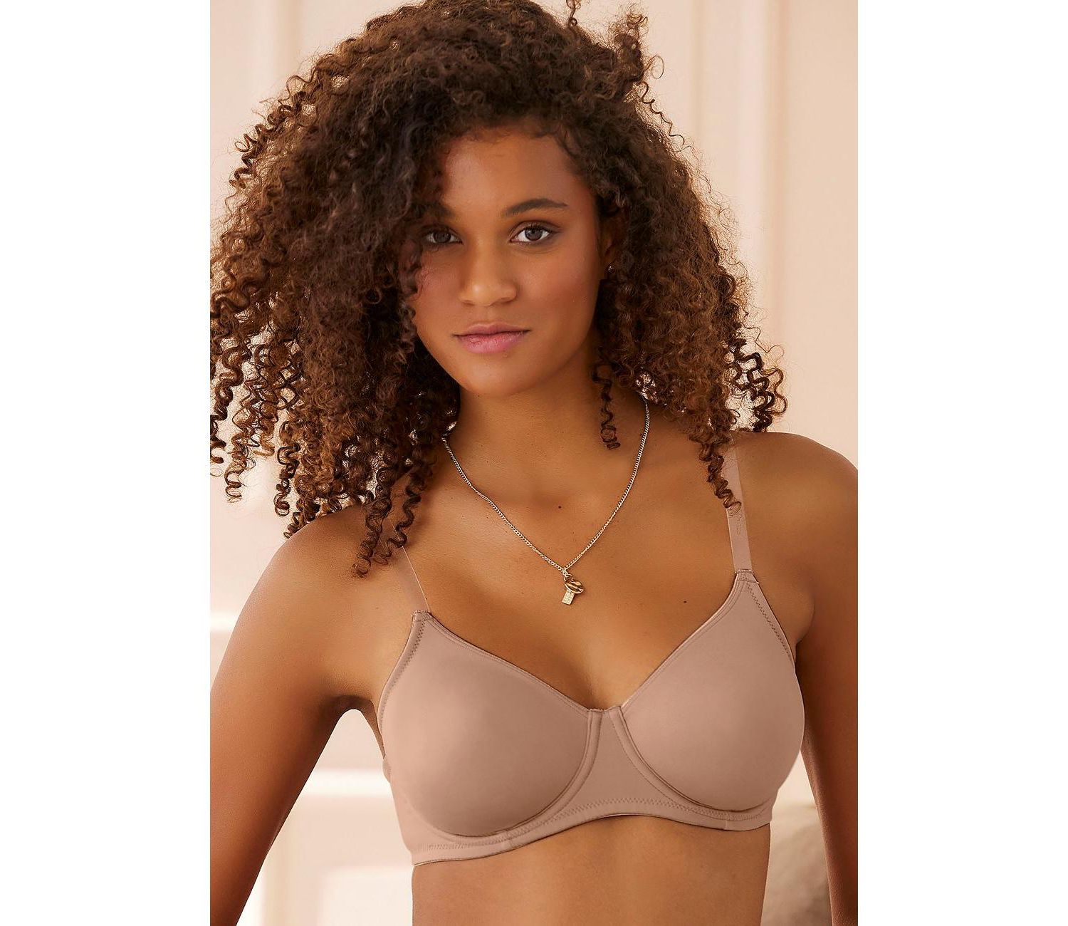 Women's Clear Strap Underwire Non-Padded T-Shirt Bra