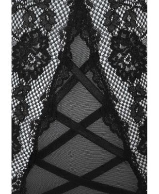 Women's Plunge Lace Underwire Teddy