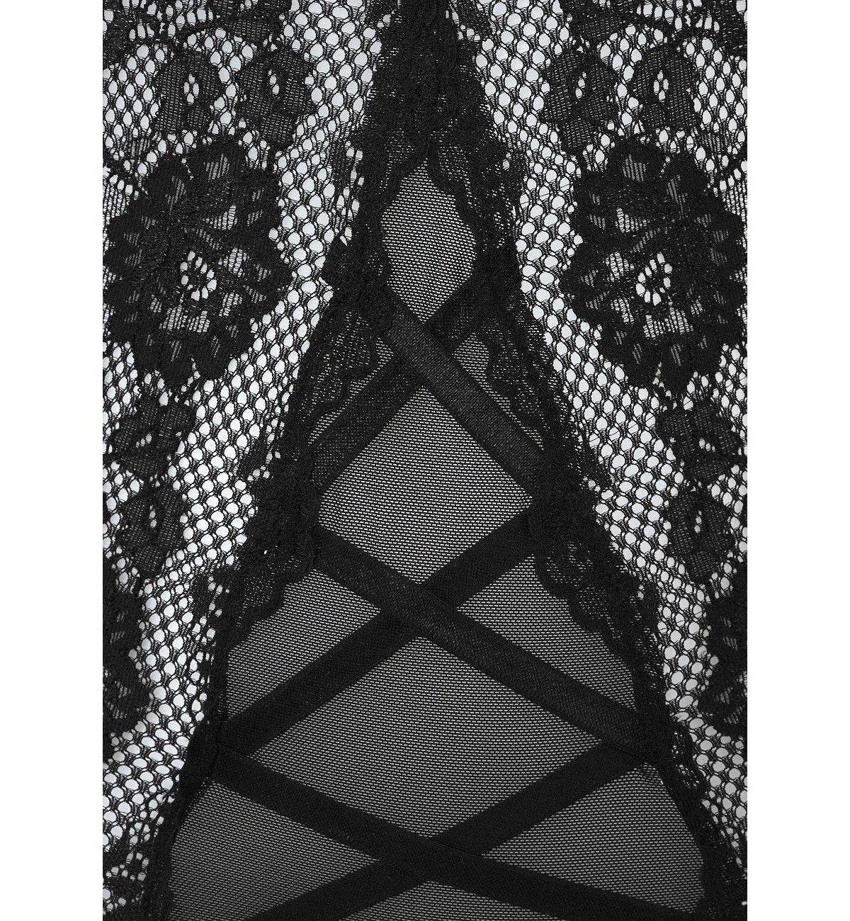 Lascana Women's Plunge Lace Underwire Teddy