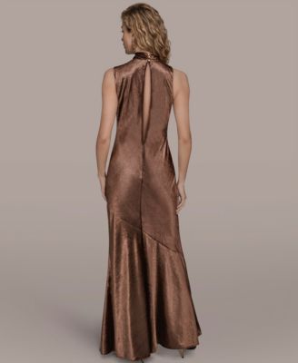 Women's Sleeveless Mock Neck Gown