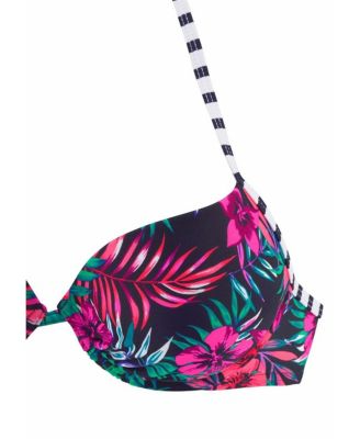 Women's Mix Print Push Up Bikini Swimsuit Top Bra Sizing