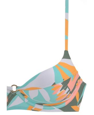 Women's Mix Print Underwire Bikini Swimsuit Top Bra Sizing