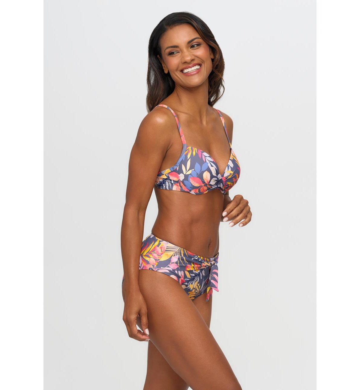 Lascana Women's Floral Pattern Push Up Bikini Swimsuit Top Bra Sizing