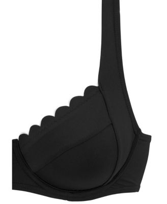 Women's Scalloped Underwire Bikini Swimsuit Top Bra Sizing