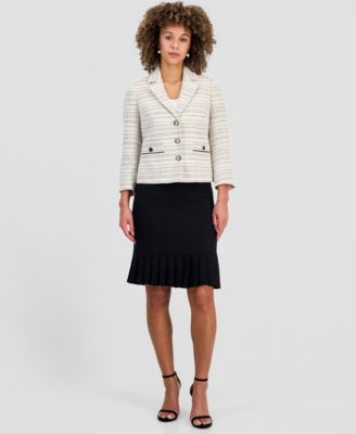Women's Striped Tweed Tailored Jacket