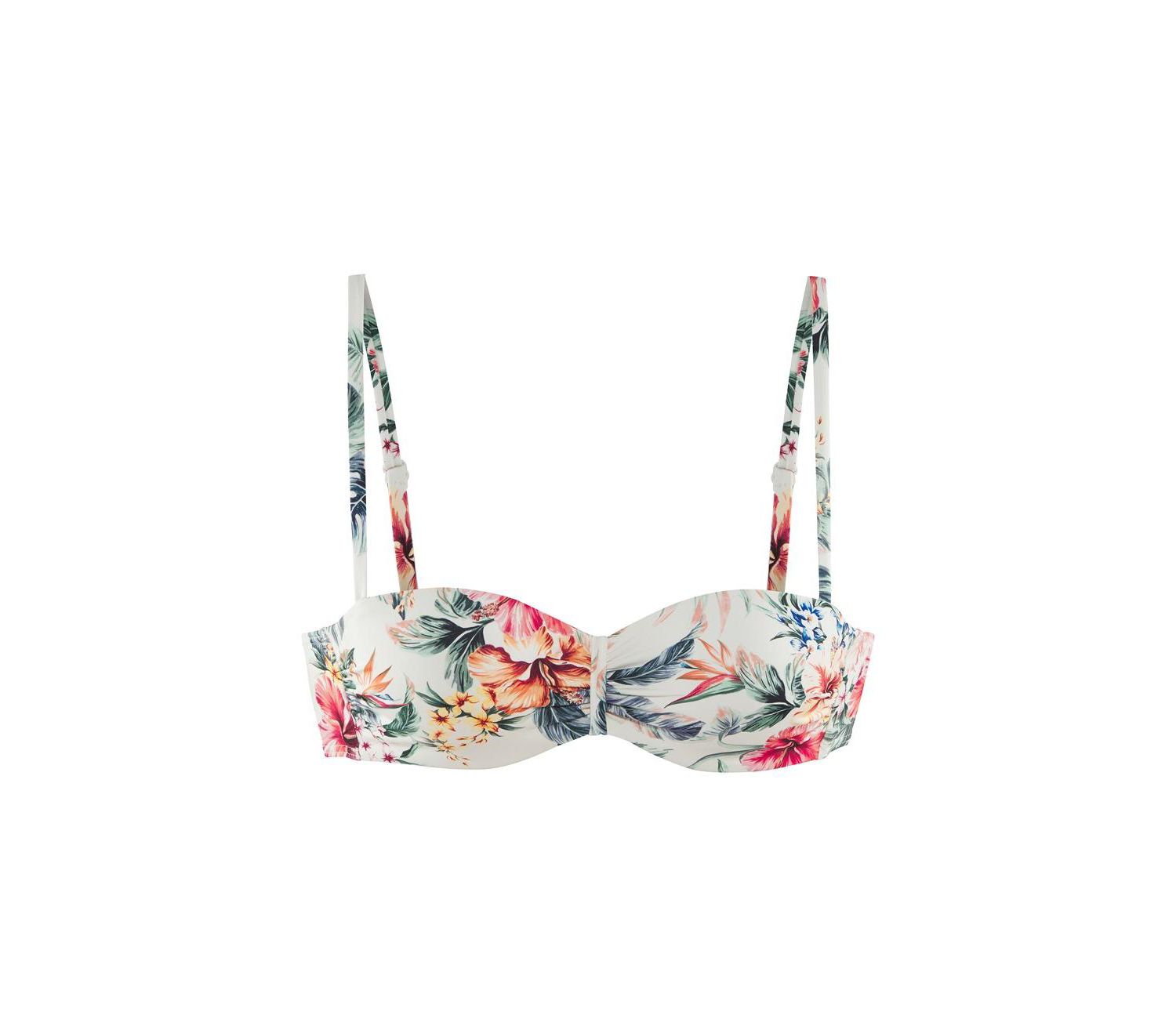 Women's Floral Print Underwire Multiway Underwire Bikini Top