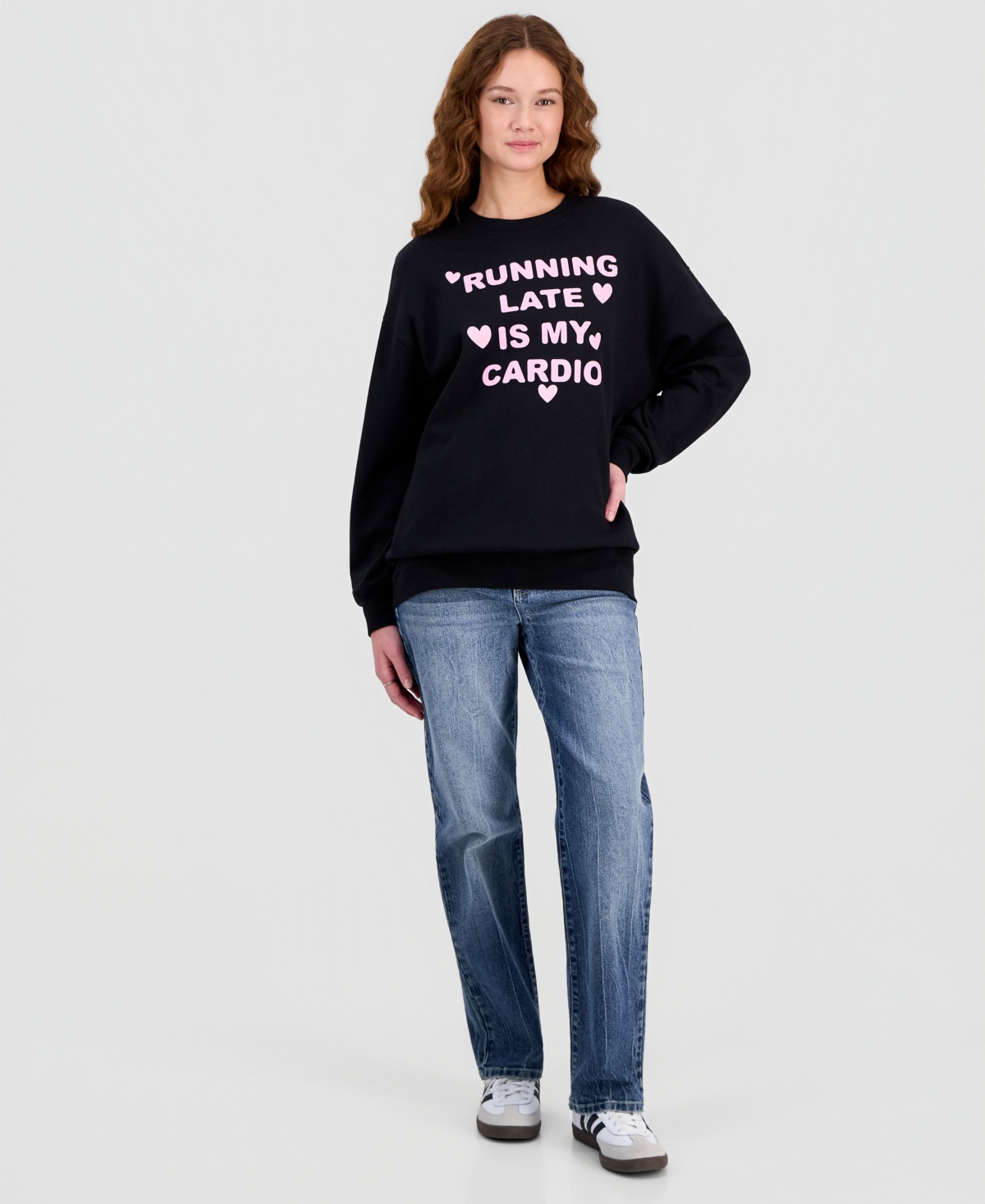 Rebellious One Juniors' Graphic Crewneck Sweatshirt