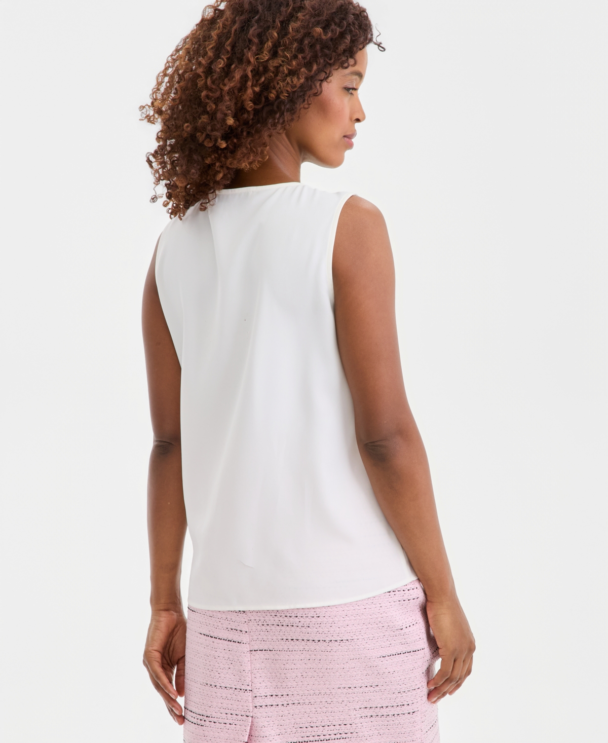 Kasper Women's Sleeveless Ruffle-Front Blouse