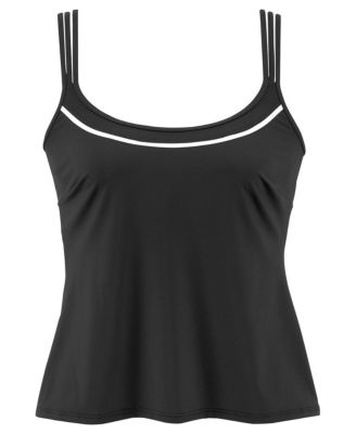 Women's Two-Tone Underwire Tankini Swimsuit Top