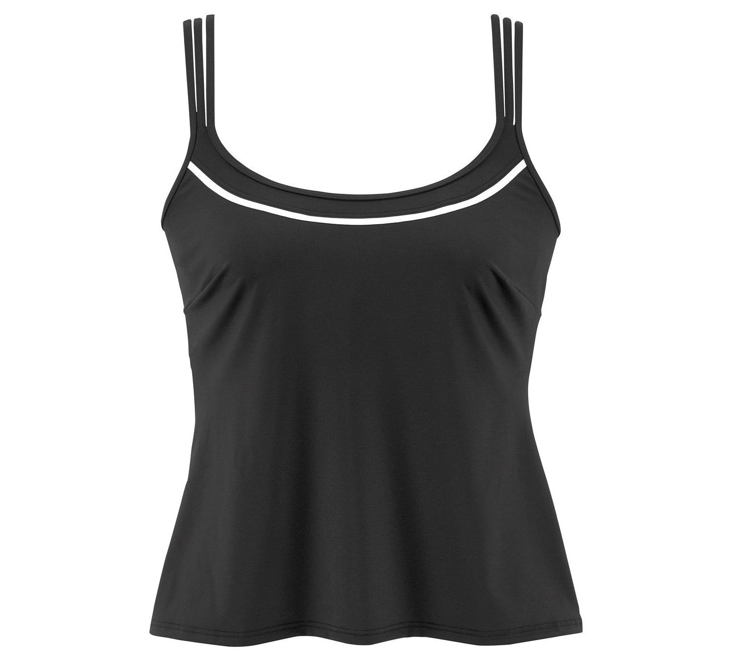 Верх бикини Tankini, на косточках — LASCANA, цвет: Чёрный — фото 3