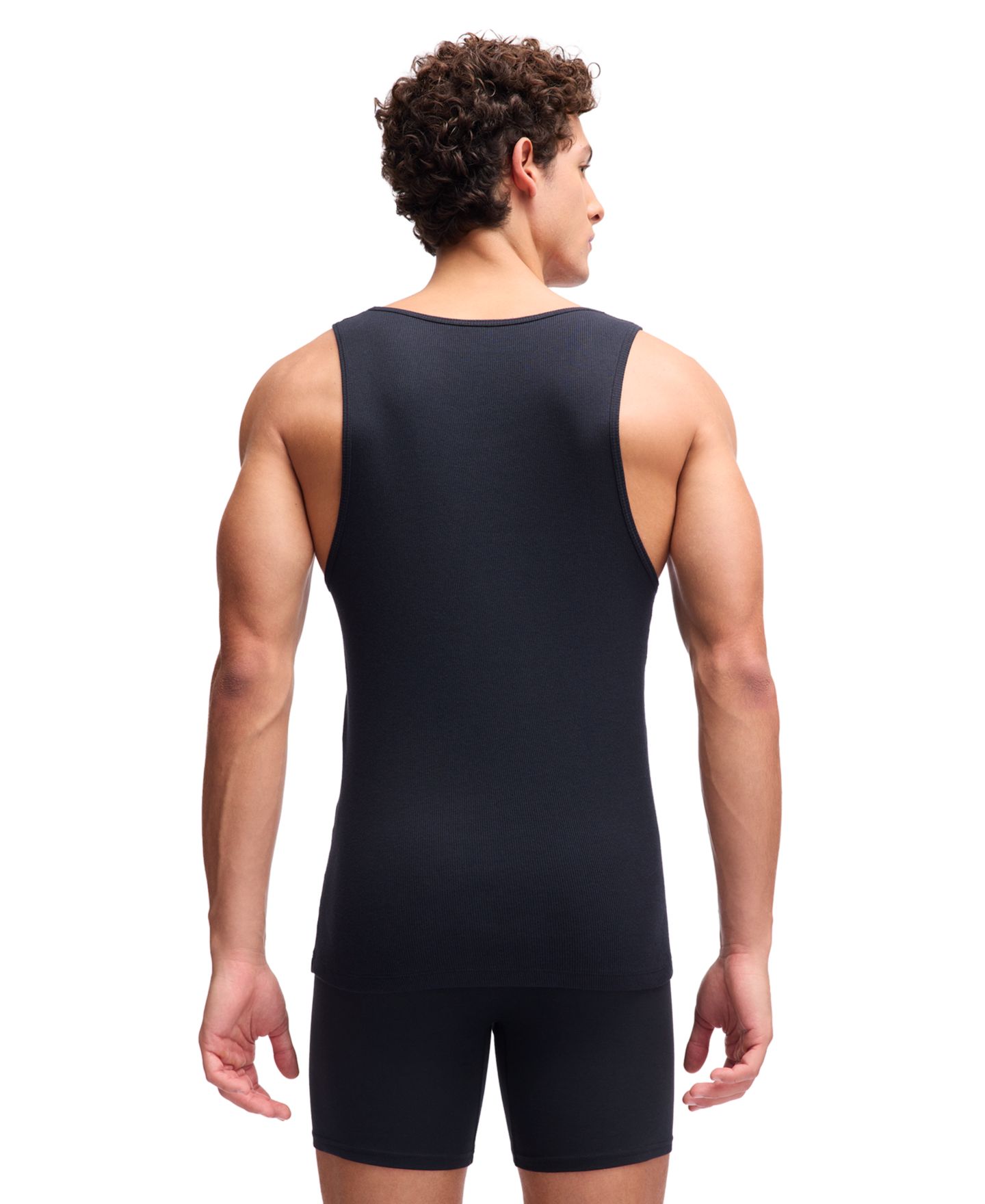 Мужские топы Under Armour 2pk. Ribbed Performance Tank Tops, цвет: Чёрный — фото 4