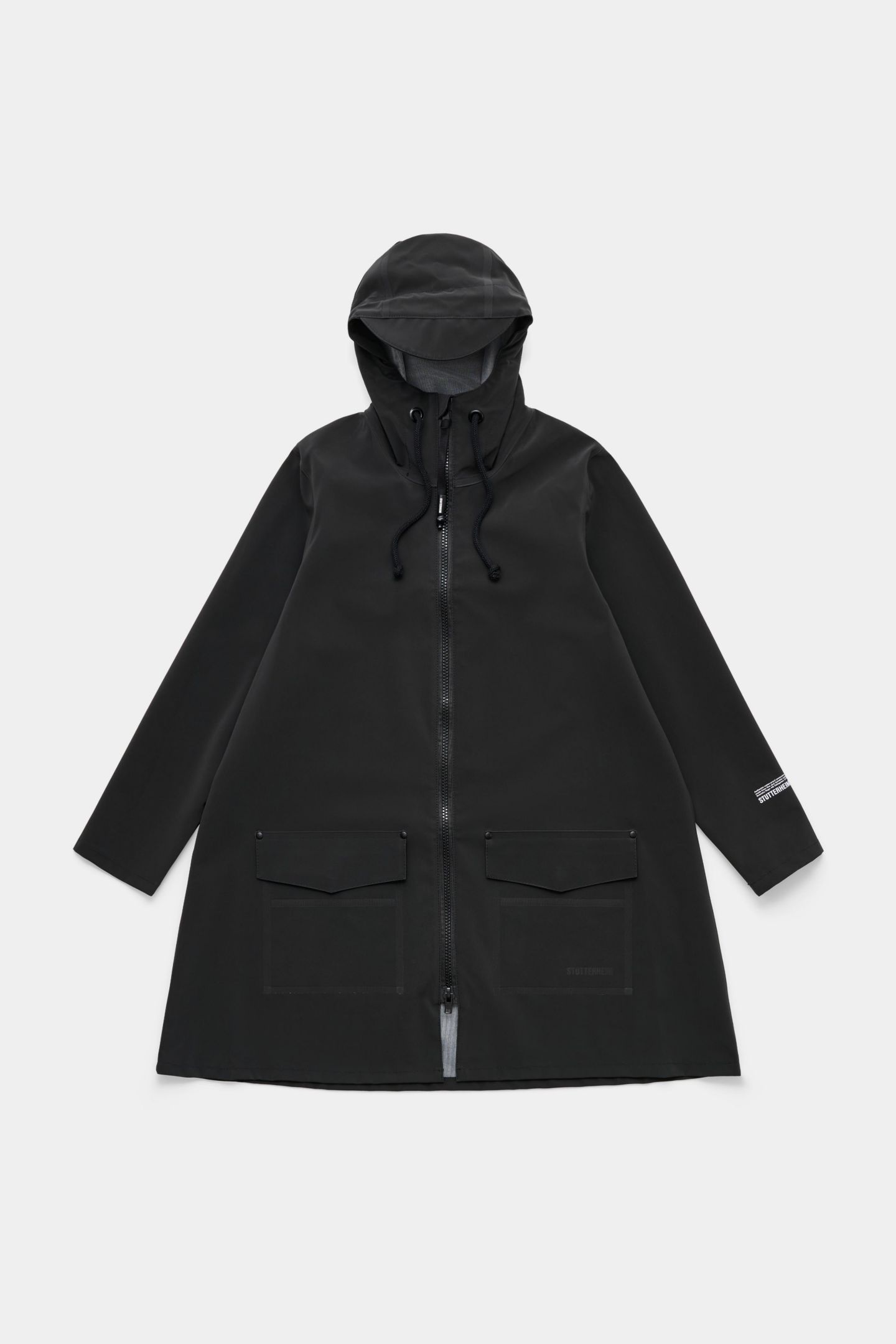 Женские куртки Stutterheim Mosebacke Patch Matte Raincoat, цвет: Чёрный — фото 9