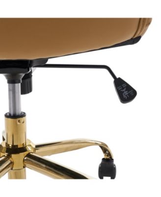 Pell Swivel Tilting Leather Upholstered Office Chair with Adjustable Height