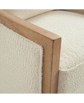 Single Piece solid Wood  Zacharie Farmhouse Rattan Armchair