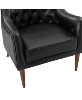 Classic Melisa 28.5" Wide Genuine Leather Barrel chair